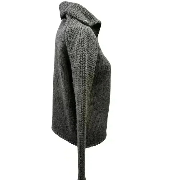 GAP Black Knit Cardigan Wool Blend Snap Closure Sweater Fit is A Size Small - Picture 3 of 16